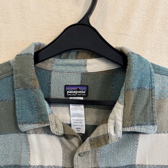 Patagonia Fjord Flannel Long Sleeve Button Shirt Men’s XXL Plaid Organic Cotton - Picture 4 of 7